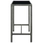 vidaXL Set muebles bar jardín 7 piezas y cojines ratán sintético gris vidaXL Set muebles bar jardín 7 piezas y cojines ratán sintético gris