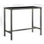 vidaXL Set muebles bar jardín 7 piezas y cojines ratán sintético gris vidaXL Set muebles bar jardín 7 piezas y cojines ratán sintético gris