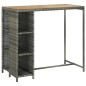 vidaXL Set de bar para jardín 5 piezas y cojines ratán sintético gris vidaXL Set de bar para jardín 5 piezas y cojines ratán sintético gris