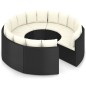 vidaXL Set de sofás de jardín 8 piezas y cojines ratán sintético negro vidaXL Set de sofás de jardín 8 piezas y cojines ratán sintético negro