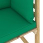 vidaXL Sofá de esquina de jardín con cojines madera impregnada verde vidaXL Sofá de esquina de jardín con cojines madera impregnada verde