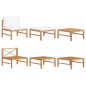 vidaXL Set de muebles de jardín 3 pzas madera de teca y cojines crema vidaXL Set de muebles de jardín 3 pzas madera de teca y cojines crema