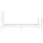 vidaXL Estructura de cama con cabecero madera maciza blanco 100x200 cm vidaXL Estructura de cama con cabecero madera maciza blanco 100x200 cm