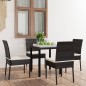 vidaXL Conjunto de comedor de jardín 5 piezas ratán sintético negro vidaXL Conjunto de comedor de jardín 5 piezas ratán sintético negro