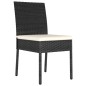 vidaXL Conjunto de comedor de jardín 5 piezas ratán sintético negro vidaXL Conjunto de comedor de jardín 5 piezas ratán sintético negro