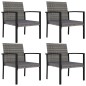 vidaXL Juego de comedor para jardín 5 piezas ratán sintético gris vidaXL Juego de comedor para jardín 5 piezas ratán sintético gris