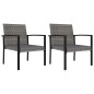 vidaXL Juego de comedor para jardín 3 piezas ratán sintético gris vidaXL Juego de comedor para jardín 3 piezas ratán sintético gris