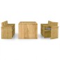 vidaXL Comedor de jardín 7 pzas con cojines madera de pino impregnada vidaXL Comedor de jardín 7 pzas con cojines madera de pino impregnada