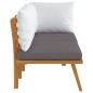 vidaXL Set muebles de jardín 2 pzas con cojines madera maciza acacia 