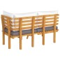 vidaXL Set muebles de jardín 2 pzas con cojines madera maciza acacia 