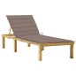 vidaXL Tumbona con cojín gris taupé madera de pino impregnada vidaXL Tumbona con cojín gris taupé madera de pino impregnada