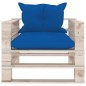 vidaXL Sofá de palets de jardín con cojines azul royal madera de pino vidaXL Sofá de palets de jardín con cojines azul royal madera de pino