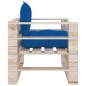 vidaXL Sofá de palets de jardín con cojines azul royal madera de pino vidaXL Sofá de palets de jardín con cojines azul royal madera de pino