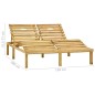 vidaXL Tumbona doble y cojines madera pino impregnada azul royal vidaXL Tumbona doble y cojines madera pino impregnada azul royal