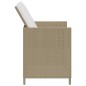 vidaXL Sillas de jardín con cojines 4 unidades ratán sintético beige vidaXL Sillas de jardín con cojines 4 unidades ratán sintético beige