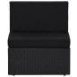 vidaXL Set de muebles de jardín 6 pzas ratán sintético y cojines negro vidaXL Set de muebles de jardín 6 pzas ratán sintético y cojines negro