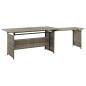 vidaXL Set de muebles de jardín 2 pzas y cojines ratán sintético gris vidaXL Set de muebles de jardín 2 pzas y cojines ratán sintético gris