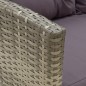 vidaXL Set de muebles de jardín 2 pzas y cojines ratán sintético gris vidaXL Set de muebles de jardín 2 pzas y cojines ratán sintético gris