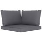 vidaXL Juego de muebles de jardín 5 piezas con cojines antracita vidaXL Juego de muebles de jardín 5 piezas con cojines antracita