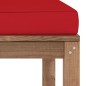 vidaXL Reposapiés de jardín con cojín rojo vidaXL Reposapiés de jardín con cojín rojo