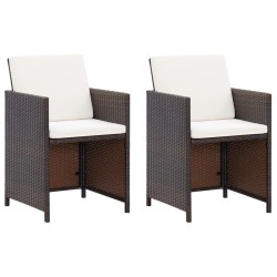 vidaXL Conjunto de silla de jardín y taburete 4 piezas ratán PE negro