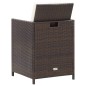 vidaXL Conjunto de silla de jardín y taburete 4 piezas ratán PE negro vidaXL Conjunto de silla de jardín y taburete 4 piezas ratán PE negro