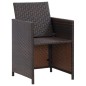 vidaXL Conjunto de silla de jardín y taburete 4 piezas ratán PE negro vidaXL Conjunto de silla de jardín y taburete 4 piezas ratán PE negro