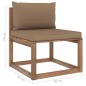 vidaXL Muebles de jardín de palets 7 pzs con cojines madera impregnada