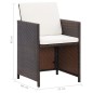 vidaXL Conjunto de silla de jardín y taburete 4 piezas ratán PE negro vidaXL Conjunto de silla de jardín y taburete 4 piezas ratán PE negro