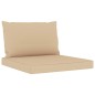vidaXL Set de muebles de jardín 10 piezas con cojines beige vidaXL Set de muebles de jardín 10 piezas con cojines beige