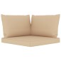 vidaXL Set de muebles de jardín 10 piezas con cojines beige vidaXL Set de muebles de jardín 10 piezas con cojines beige