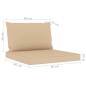 vidaXL Set de muebles de jardín 10 piezas con cojines beige vidaXL Set de muebles de jardín 10 piezas con cojines beige
