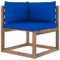 vidaXL Muebles de jardín de palets 7 pzs con cojines madera impregnada vidaXL Muebles de jardín de palets 7 pzs con cojines madera impregnada