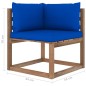 vidaXL Muebles de jardín de palets 7 pzs con cojines madera impregnada vidaXL Muebles de jardín de palets 7 pzs con cojines madera impregnada
