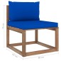 vidaXL Muebles de jardín de palets 7 pzs con cojines madera impregnada vidaXL Muebles de jardín de palets 7 pzs con cojines madera impregnada