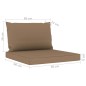vidaXL Juego de muebles de jardín 6 piezas con cojines taupe vidaXL Juego de muebles de jardín 6 piezas con cojines taupe