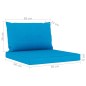 vidaXL Set de muebles de jardín 9 piezas con cojines azul claro vidaXL Set de muebles de jardín 9 piezas con cojines azul claro
