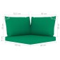 vidaXL Juego de muebles de jardín 9 piezas con cojines verde vidaXL Juego de muebles de jardín 9 piezas con cojines verde