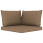 vidaXL Juego de muebles de jardín 10 piezas con cojines taupe vidaXL Juego de muebles de jardín 10 piezas con cojines taupe