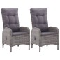 vidaXL Juego de comedor de jardín de 3 piezas gris vidaXL Juego de comedor de jardín de 3 piezas gris