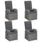 vidaXL Juego de comedor para jardín 5 piezas gris vidaXL Juego de comedor para jardín 5 piezas gris