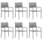 vidaXL Juego de comedor para jardín de 7 piezas gris vidaXL Juego de comedor para jardín de 7 piezas gris