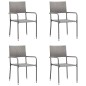 vidaXL Juego de comedor para jardín de 5 piezas gris vidaXL Juego de comedor para jardín de 5 piezas gris