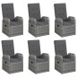 vidaXL Juego de comedor para jardín de 7 piezas gris vidaXL Juego de comedor para jardín de 7 piezas gris