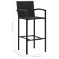 vidaXL Conjunto de bar para jardín 5 piezas negro vidaXL Conjunto de bar para jardín 5 piezas negro