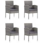 vidaXL Juego de comedor para jardín de 5 piezas gris vidaXL Juego de comedor para jardín de 5 piezas gris