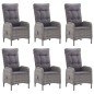 vidaXL Juego de comedor de jardín de 7 piezas gris vidaXL Juego de comedor de jardín de 7 piezas gris