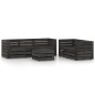 vidaXL Set de muebles de jardín 6 pzas madera de pino impregnada gris