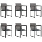 vidaXL Set de comedor de jardín 7 pzas y cojines ratán sintético gris vidaXL Set de comedor de jardín 7 pzas y cojines ratán sintético gris