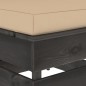 vidaXL Sofá central seccional con cojines madera impregnada gris vidaXL Sofá central seccional con cojines madera impregnada gris